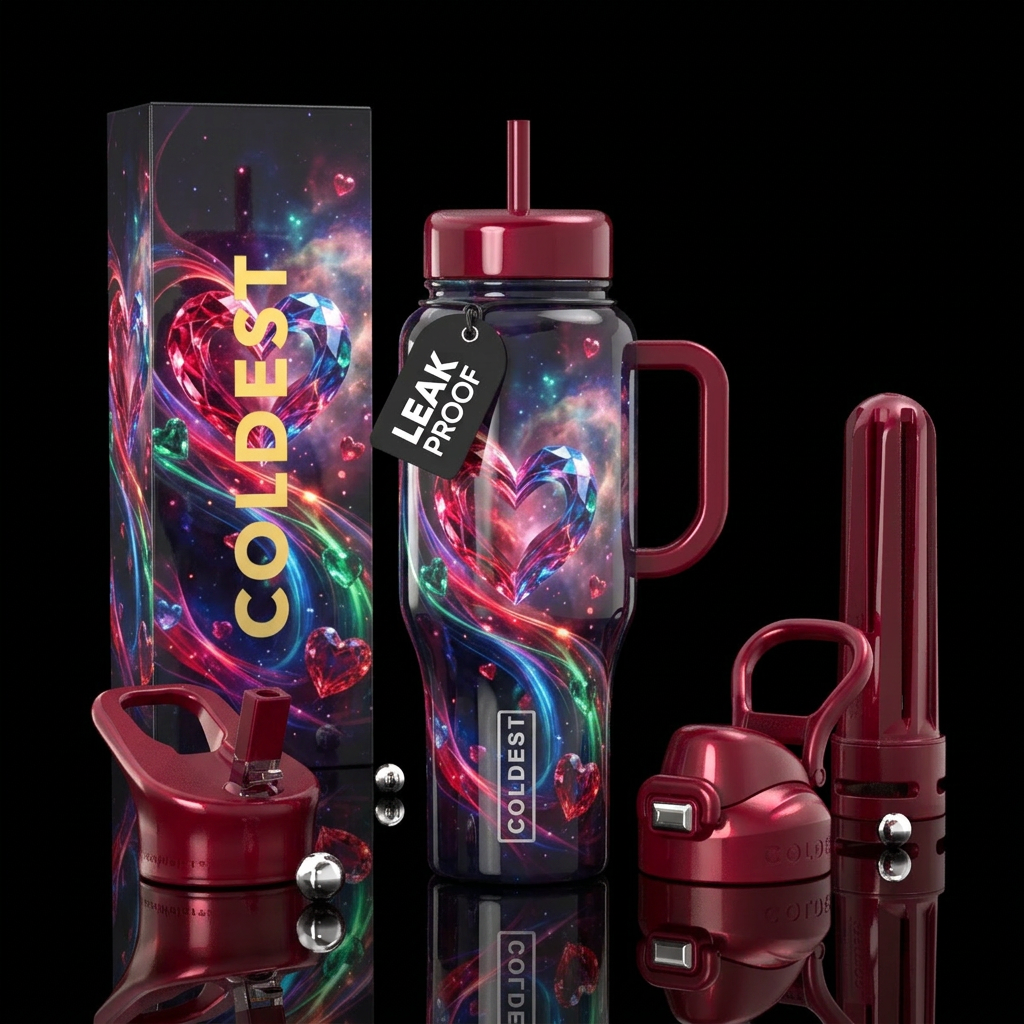 Endless love water bottle design