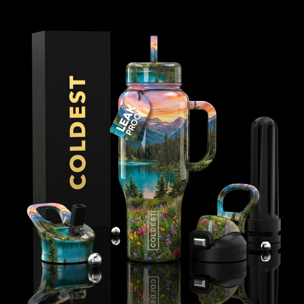 Peaceful bliss water bottle design