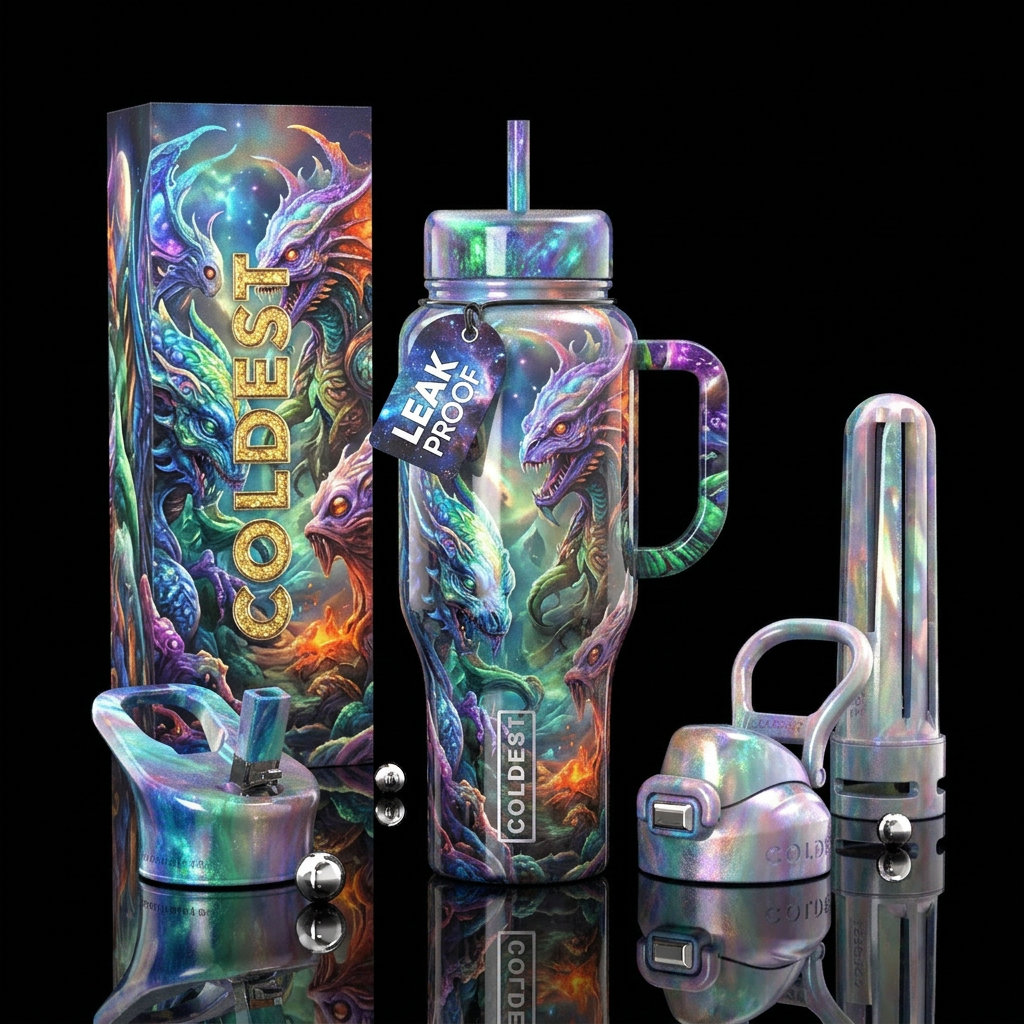 Things that lurk in the night water bottle design