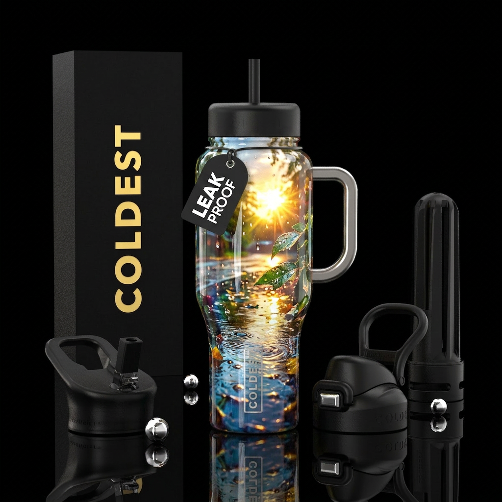 The sun comes out after the rain water bottle design
