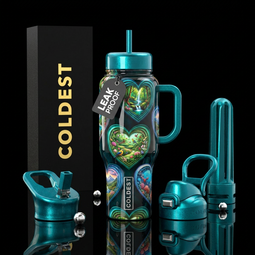 To nature with love water bottle design