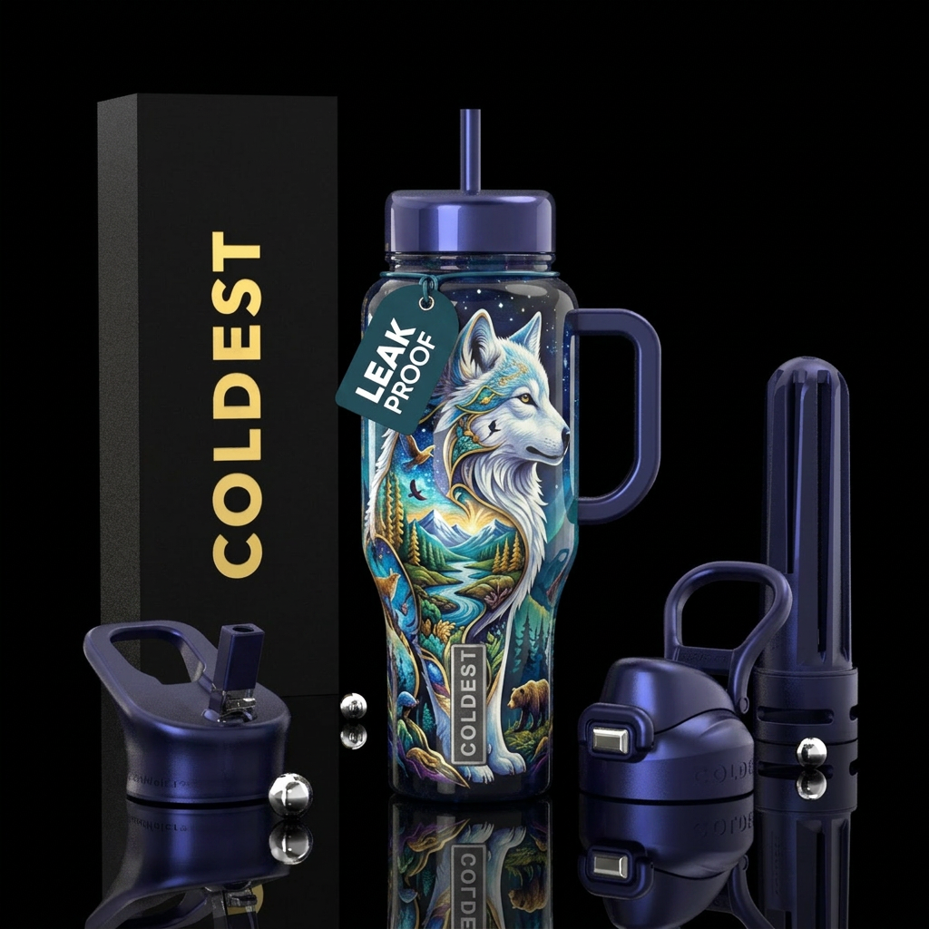 One with nature water bottle design