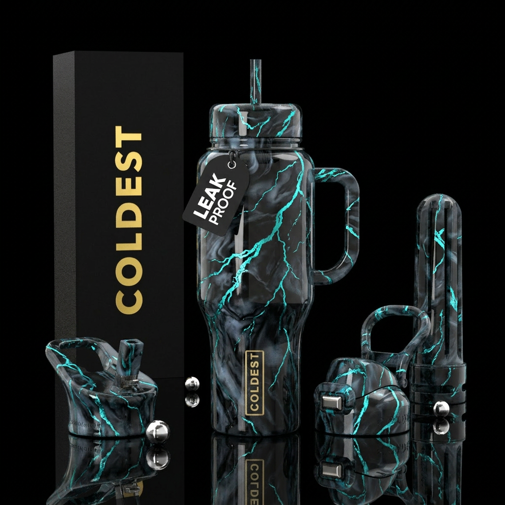 Marble fun water bottle design