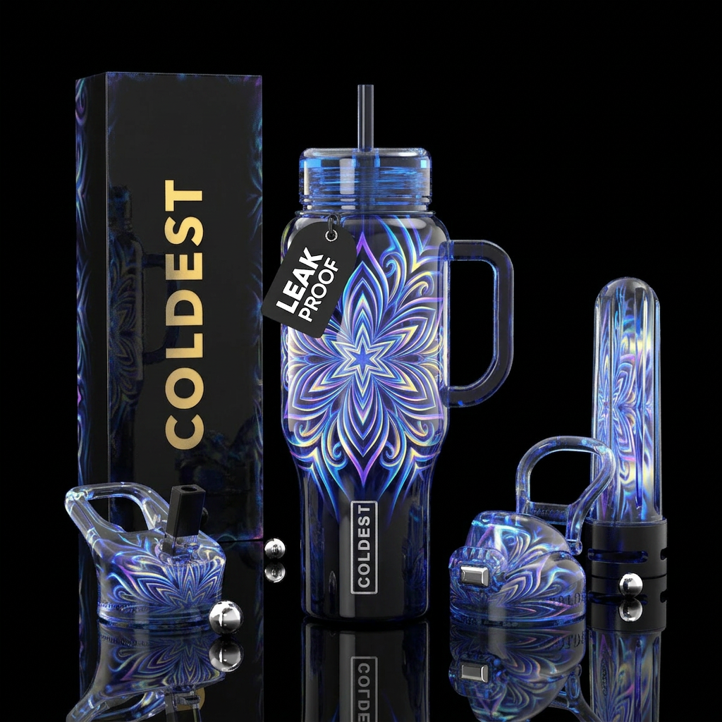 petalled stars water bottle design