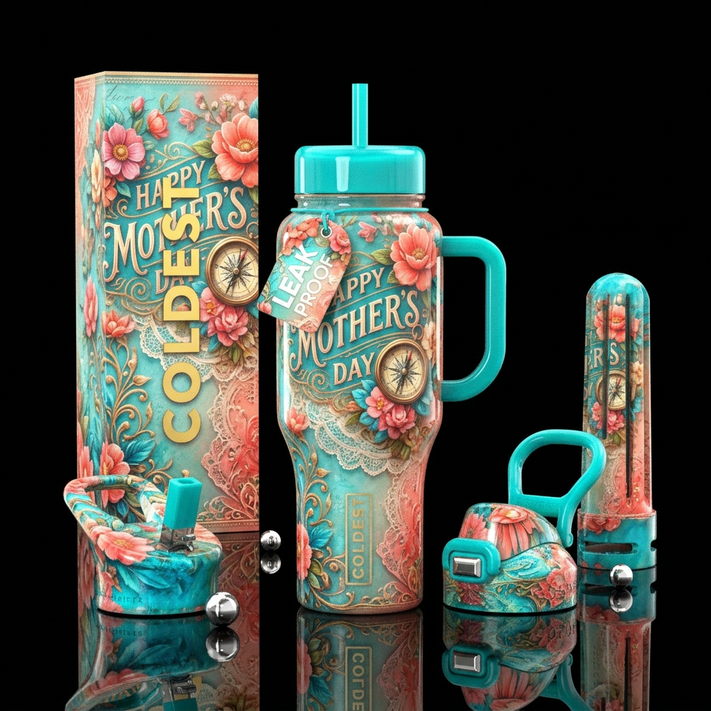 A special Mom celebration water bottle design