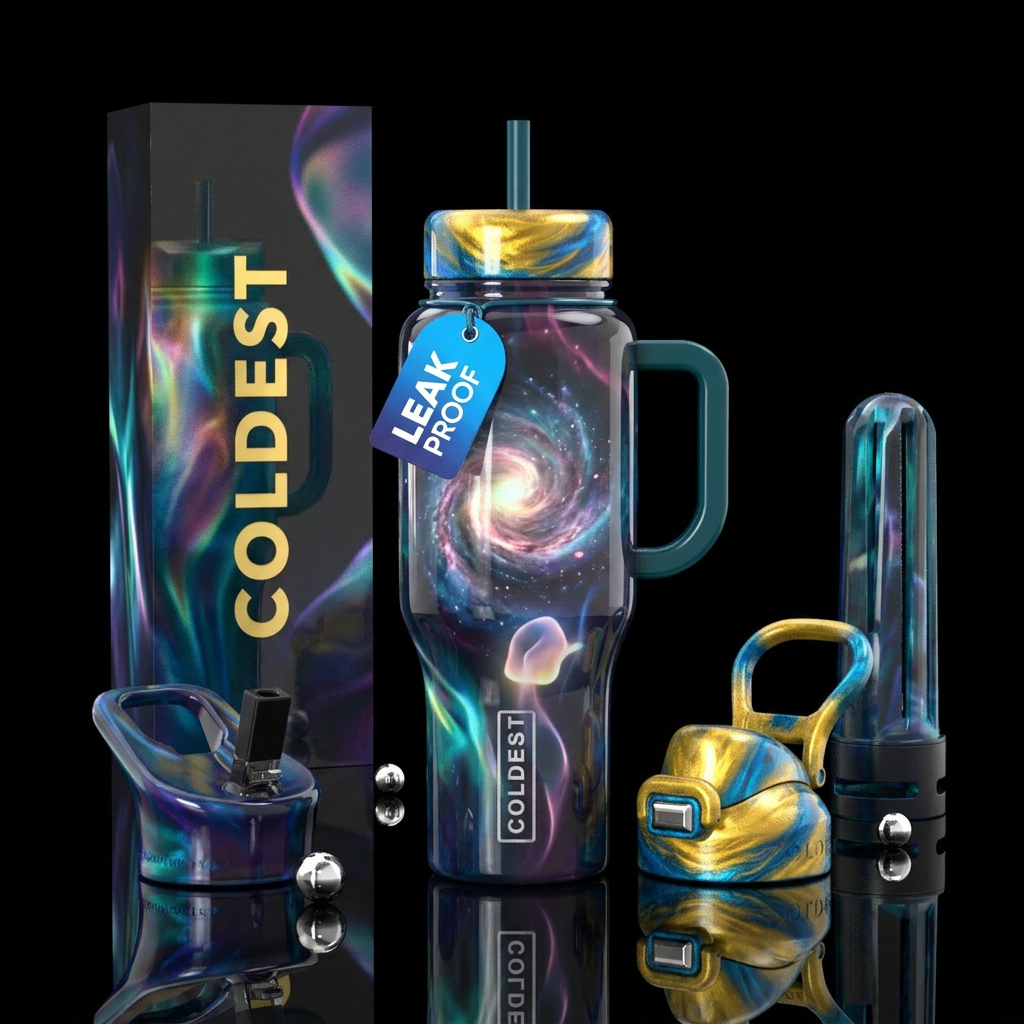 Quiet beauty water bottle design