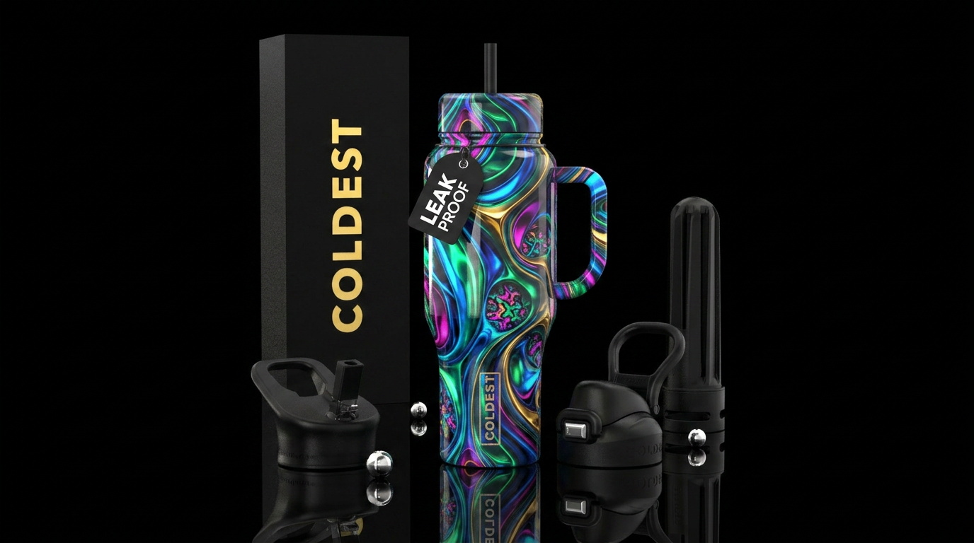 Cool abstract water bottle design