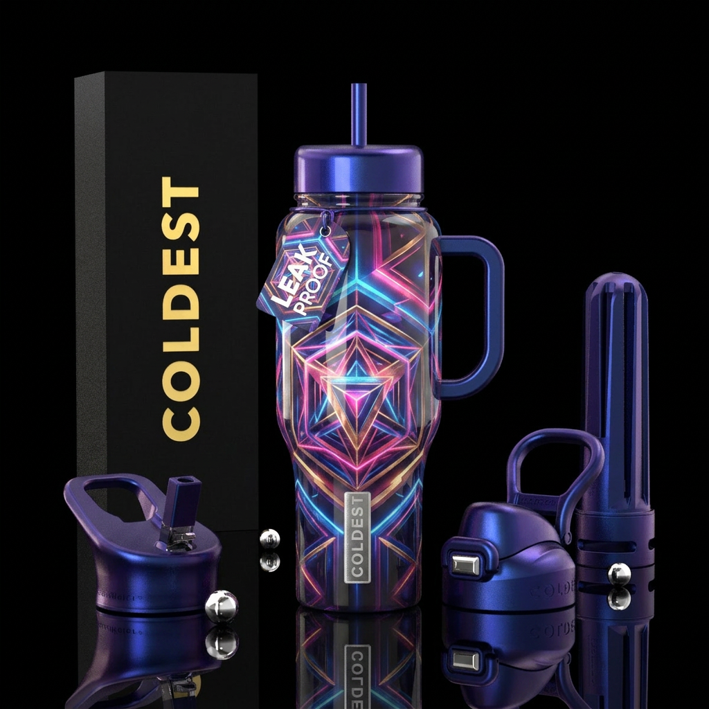 Abstract water bottle design