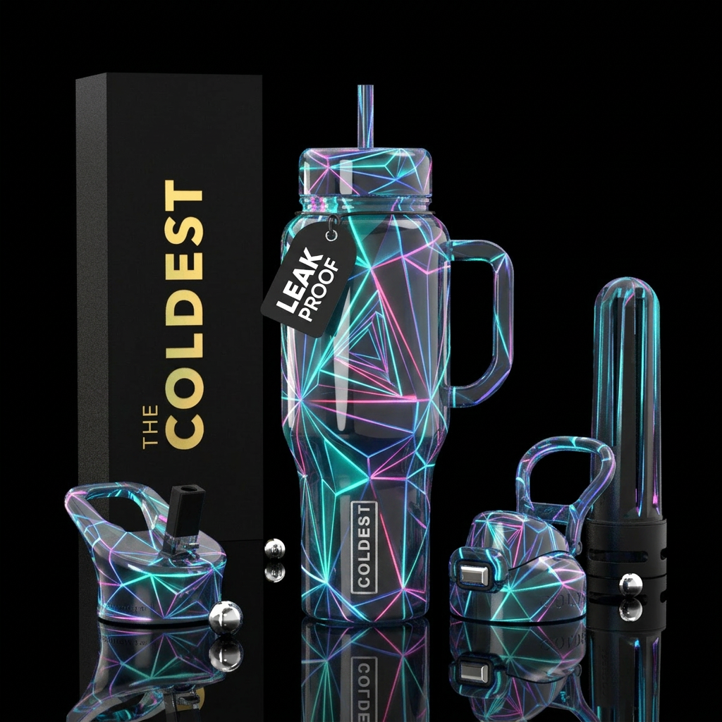 Geometric water bottle design
