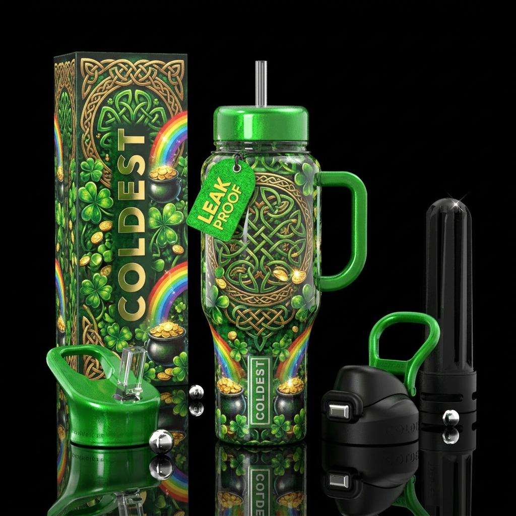 The gold at the end of the rainbow water bottle design