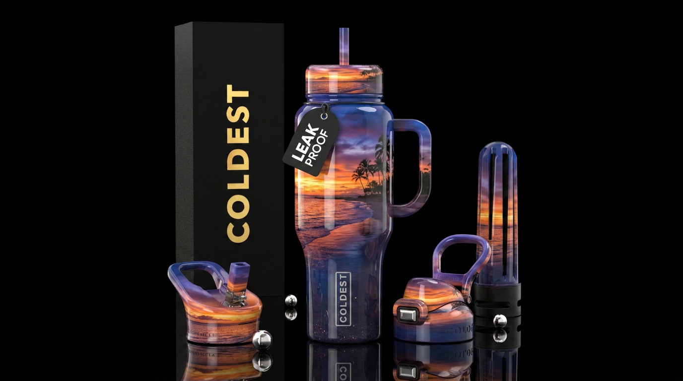 Sunset water bottle design