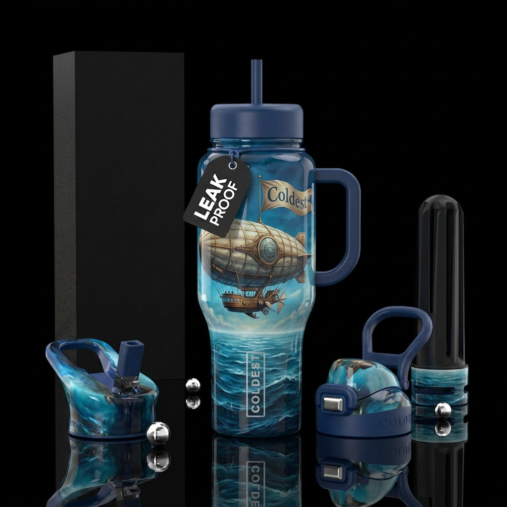 It's Coldest time water bottle design