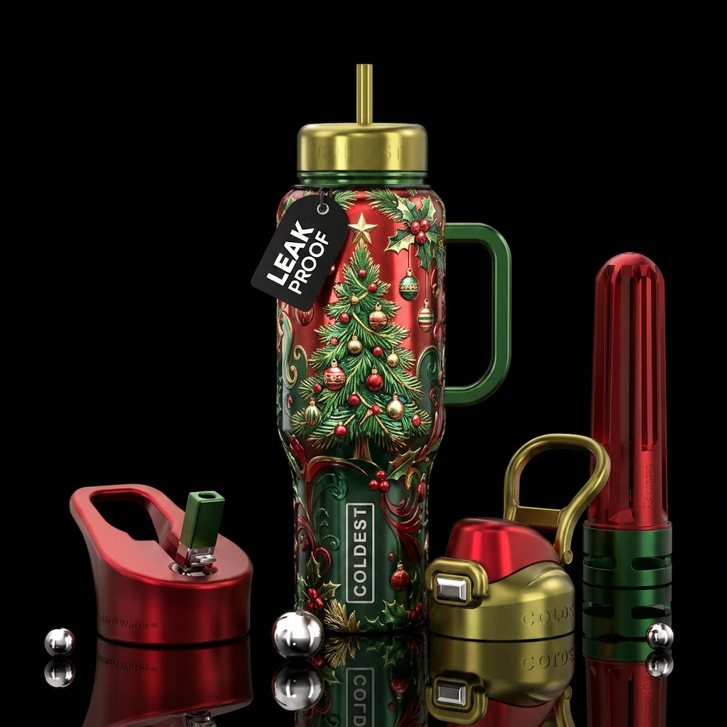 Christmas joy water bottle design