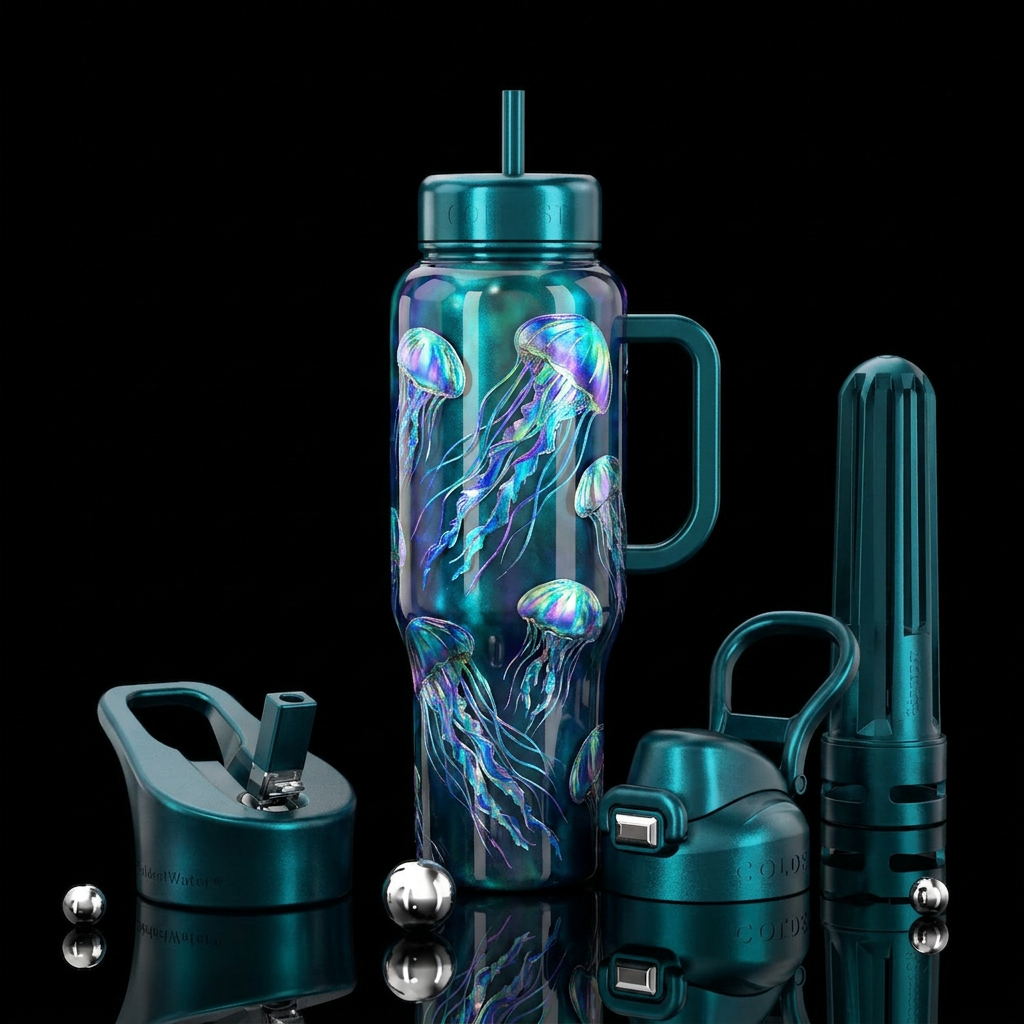 Jellyfish water bottle design
