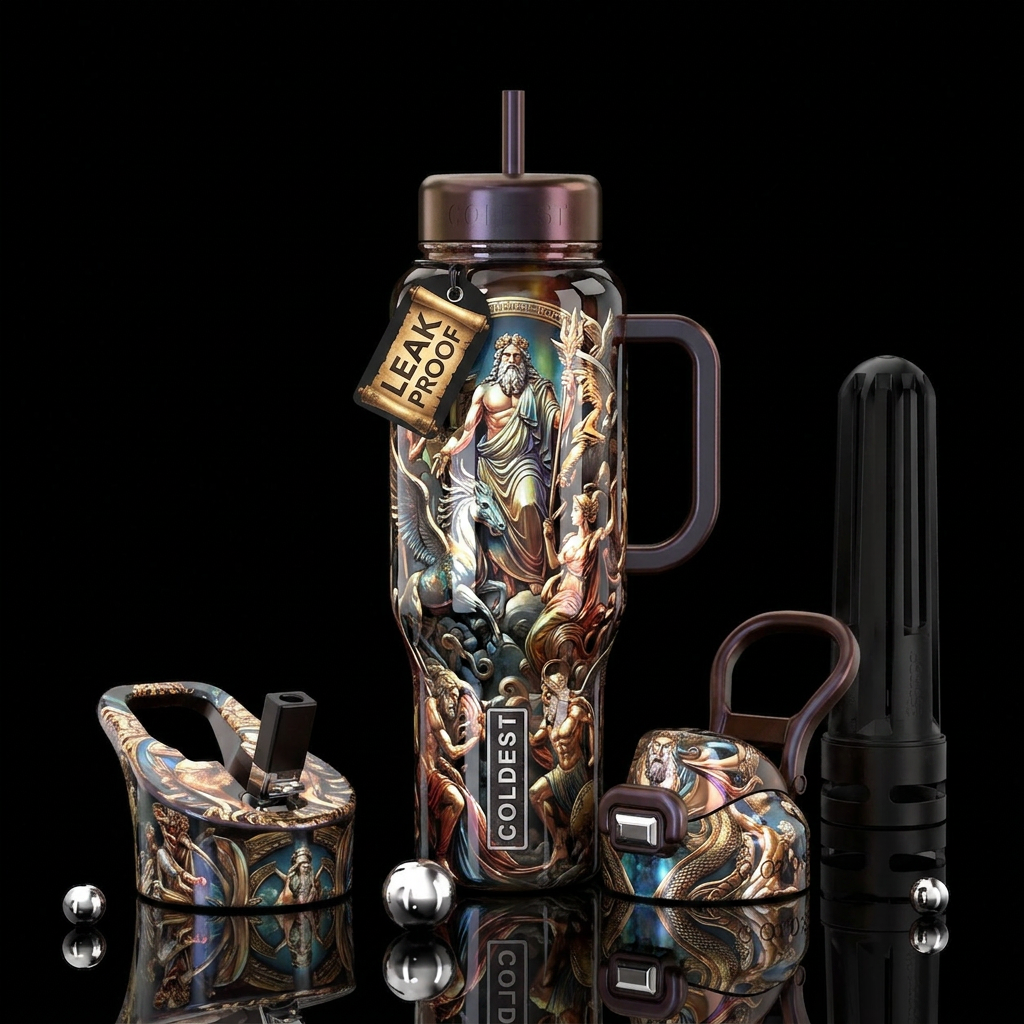 Mythology water bottle design