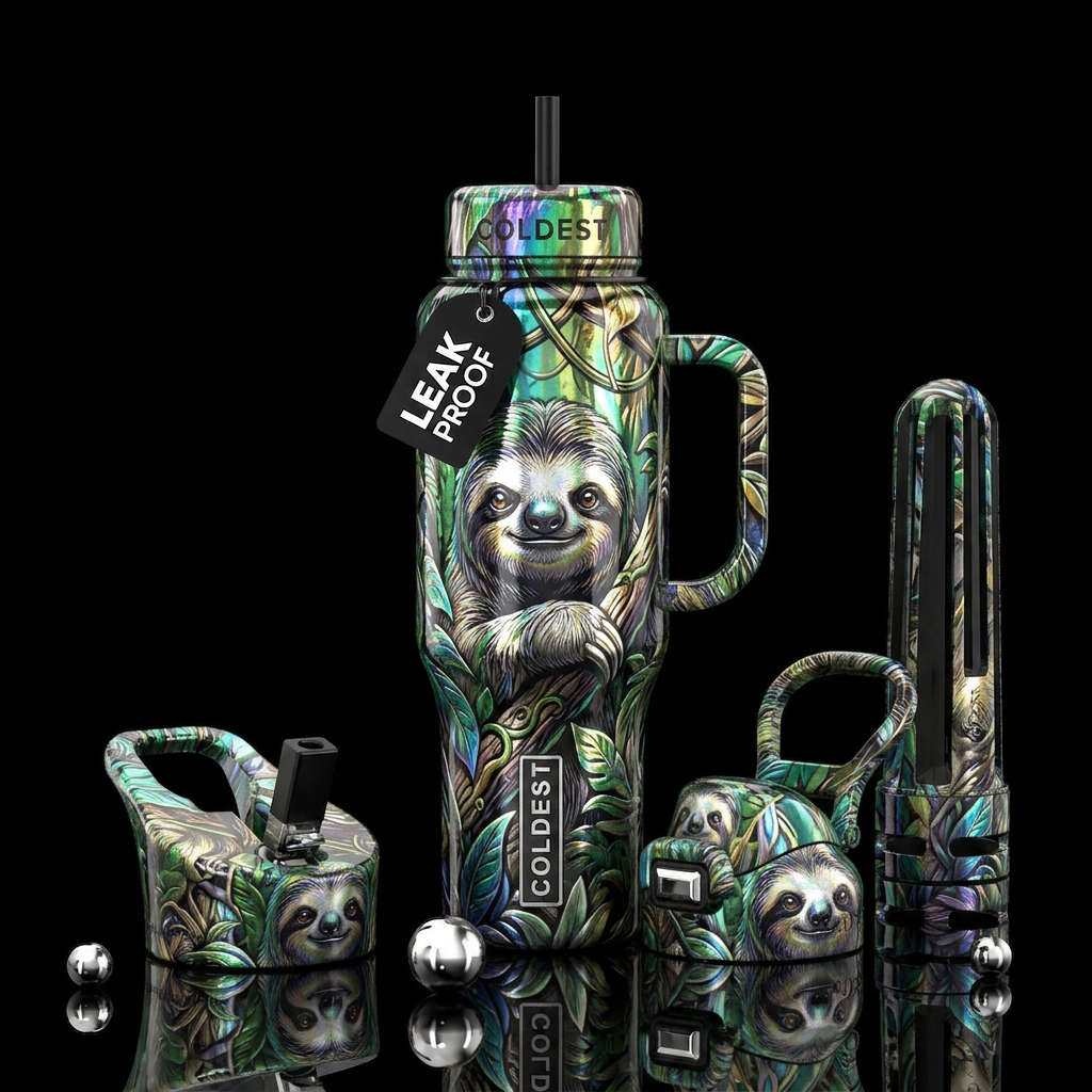 Sloth water bottle design