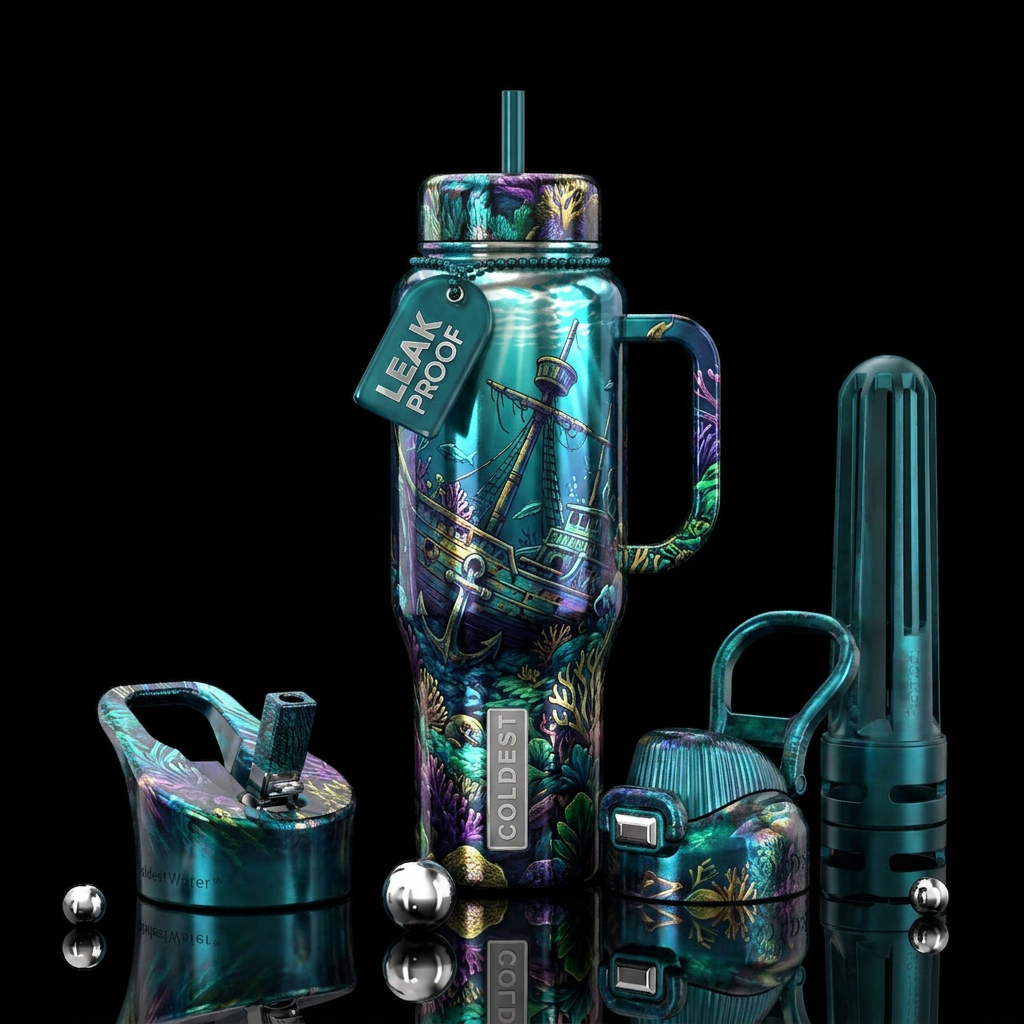 Shipwreck water bottle design