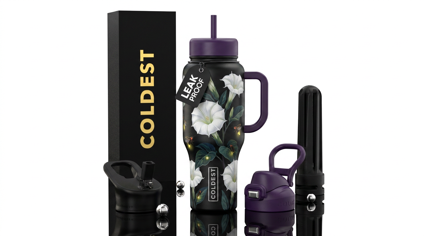 Garden of the night water bottle design