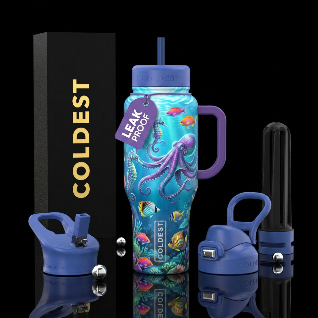 Tropical sea water bottle design