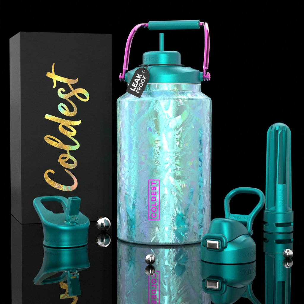 Cup made from a light unusual unique color and pat... water bottle design