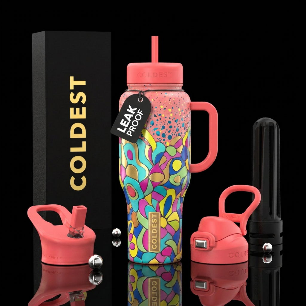 Joyful Cup made from an unusual unique color and p... water bottle design