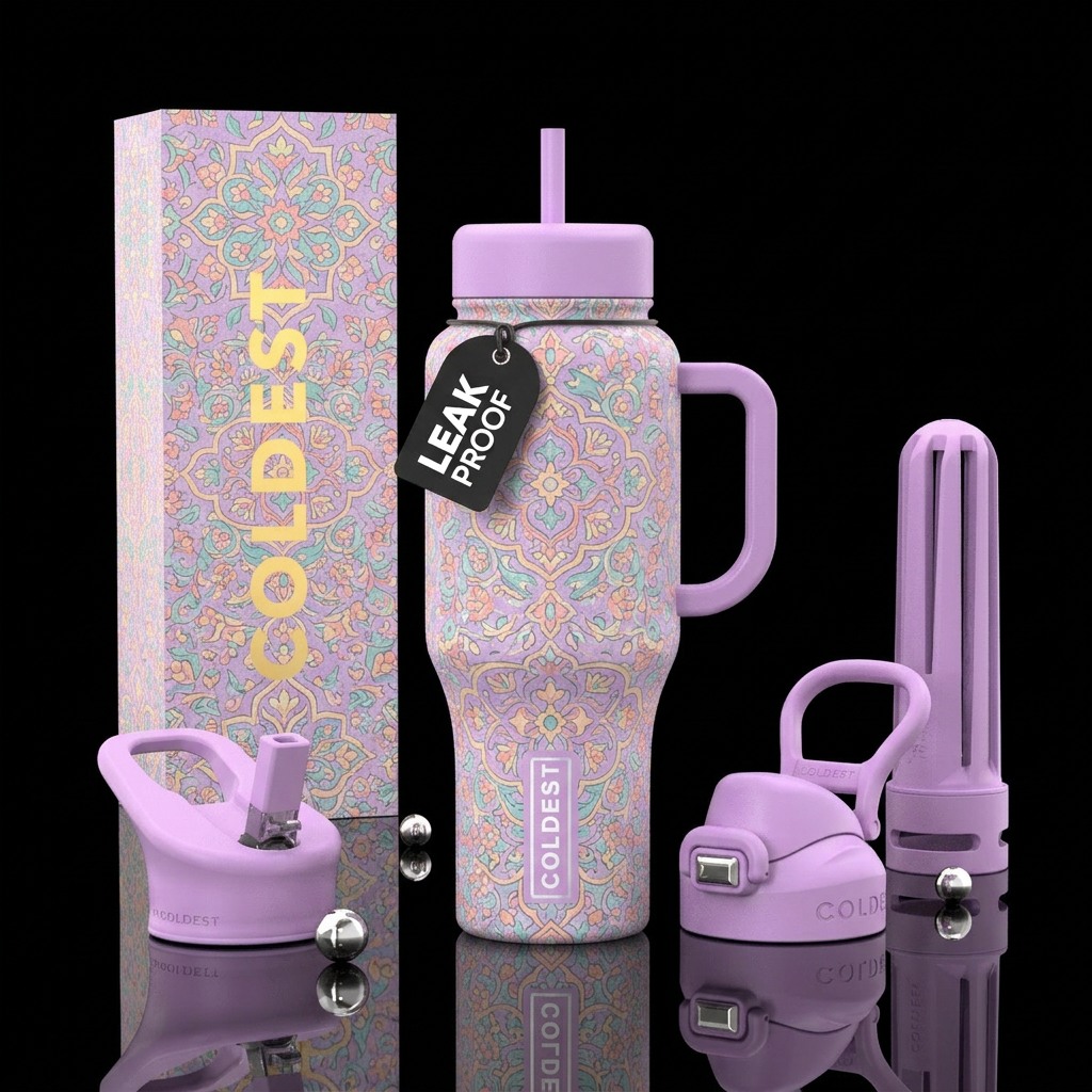Pastel Cup made from an unusual unique color and b... water bottle design
