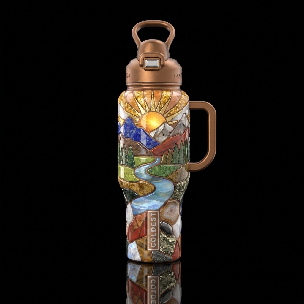 Glossy bottle with slightly raised texture you can... water bottle design