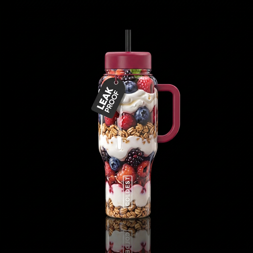 Glossy cup with slightly raised texture layers of ... water bottle design