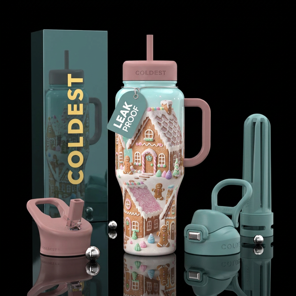 Brightly Pastel Glossy bottle with slightly textur... water bottle design