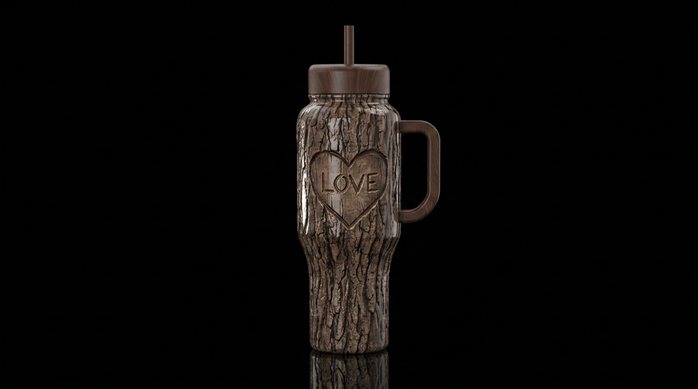 Glossy bottle with slightly raised glossy texture ... water bottle design