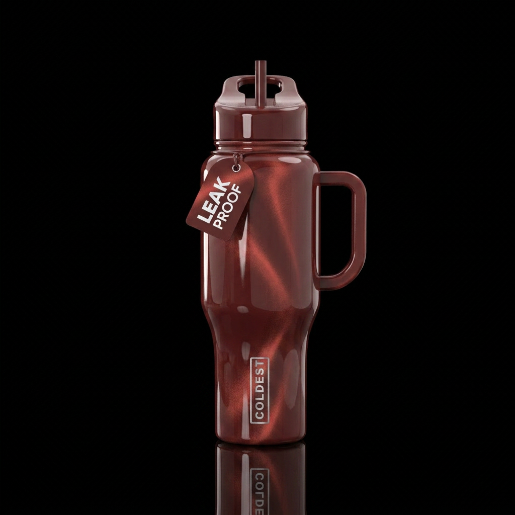 High Gloss cup with slightly raised glossy texture... water bottle design