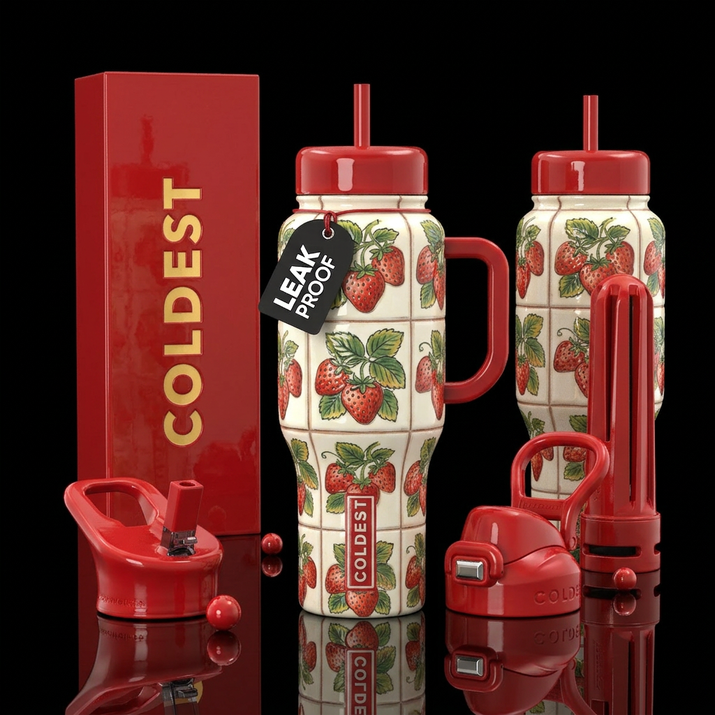 Glossy bottle with slightly raised textures grandm... water bottle design