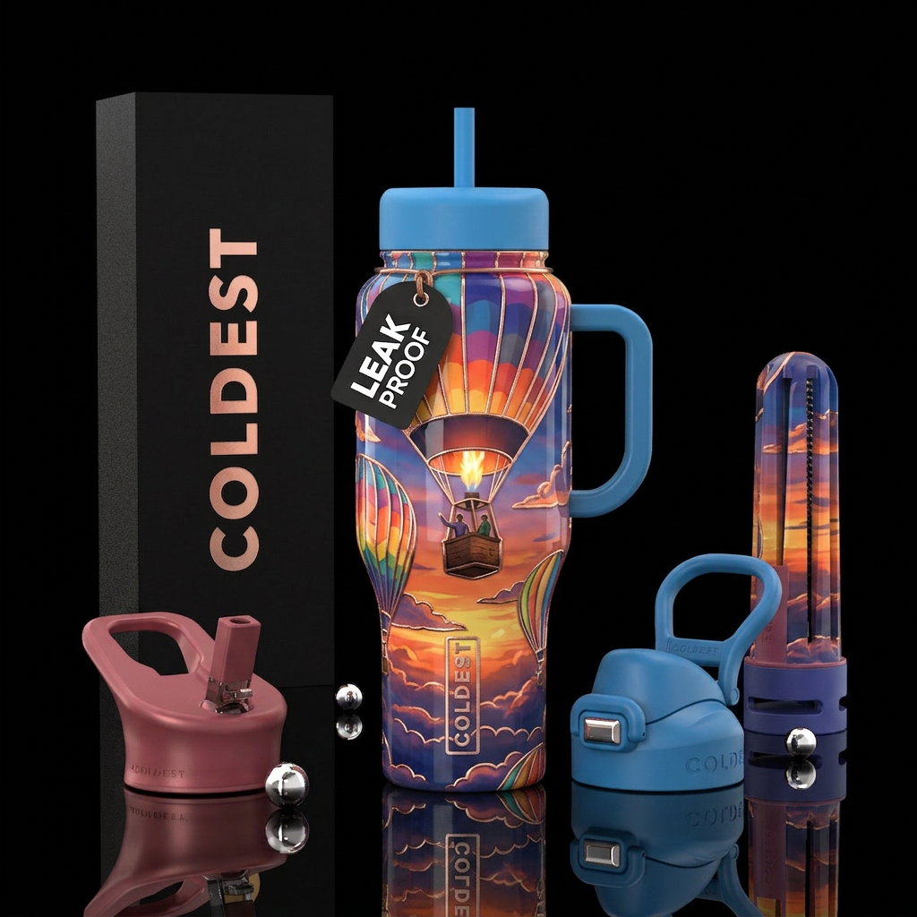 Glossy bottle with slightly raised texture rose go... water bottle design