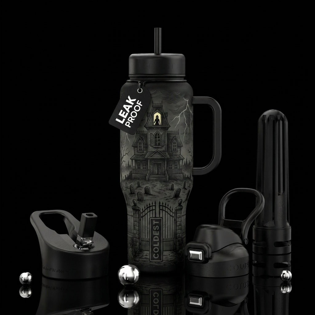 Matte bottle with slightly textured outlines magic... water bottle design