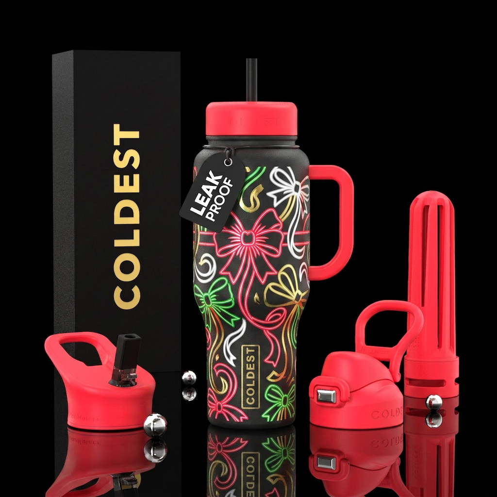 Wavy knots water bottle design