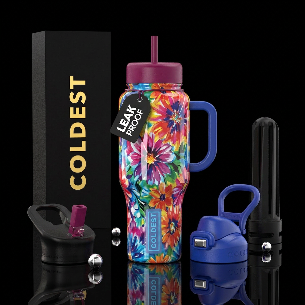 Tye Dye Garden water bottle design