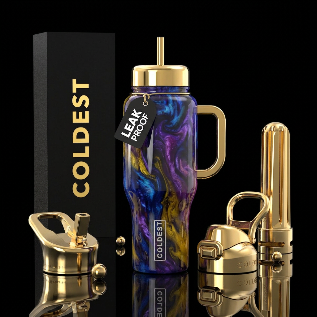 Purple majesty water bottle design