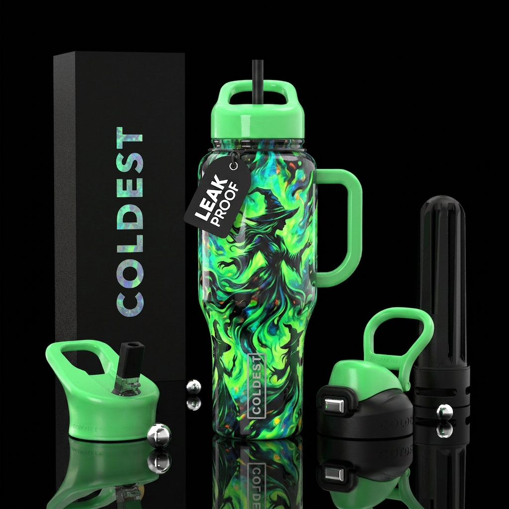 Shadows of witches water bottle design