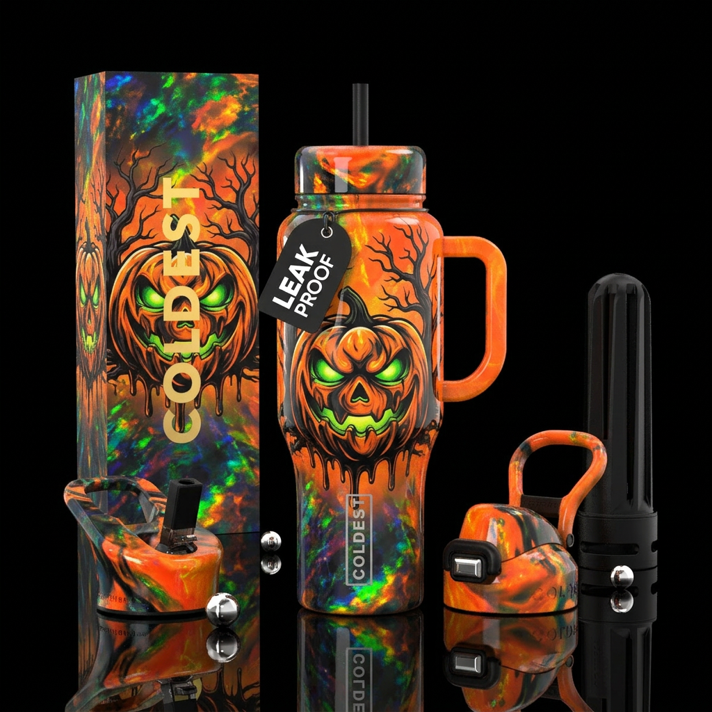 Orange Darkness water bottle design