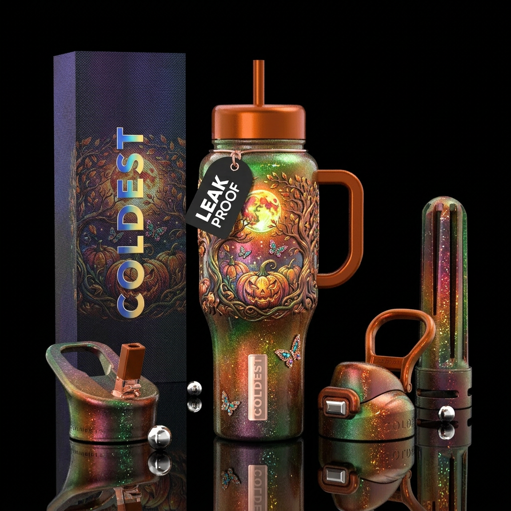 Under the Autumn Moon water bottle design