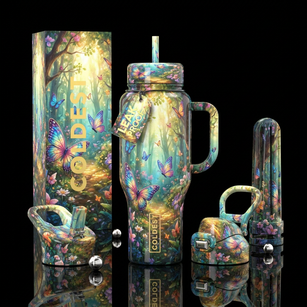 Delicate Dreams water bottle design