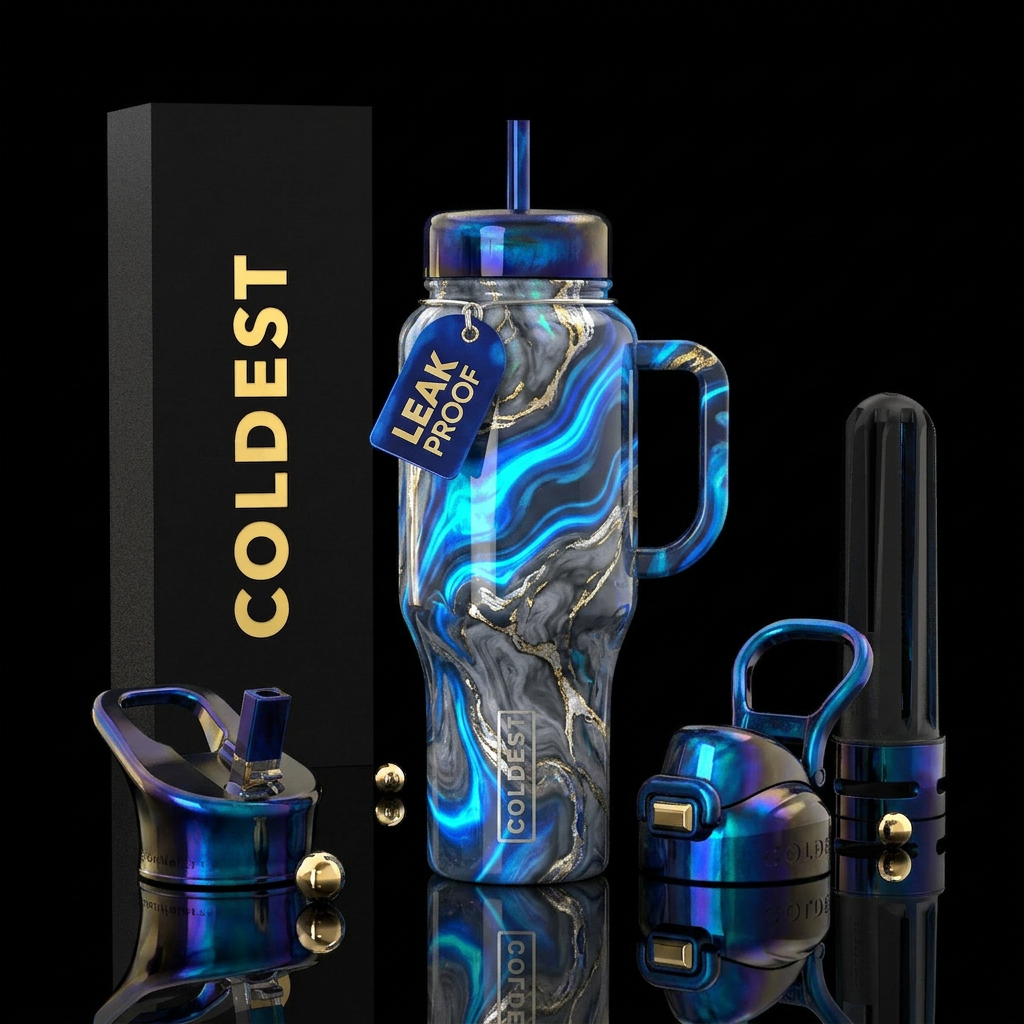 Aqua Noir water bottle design