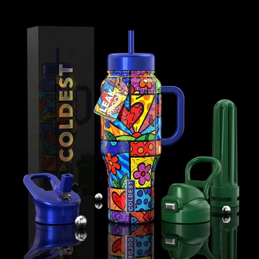 Flower Power Pop water bottle design