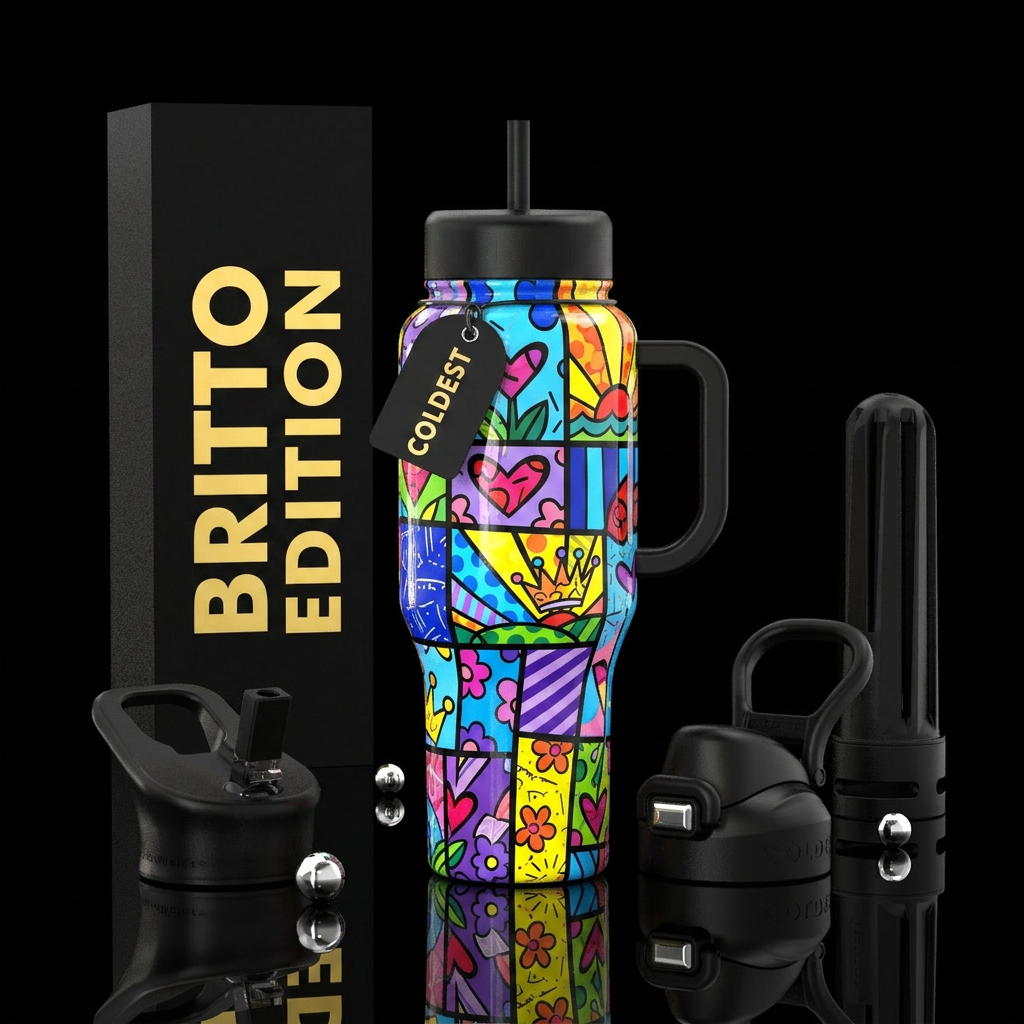 Crowned in color water bottle design