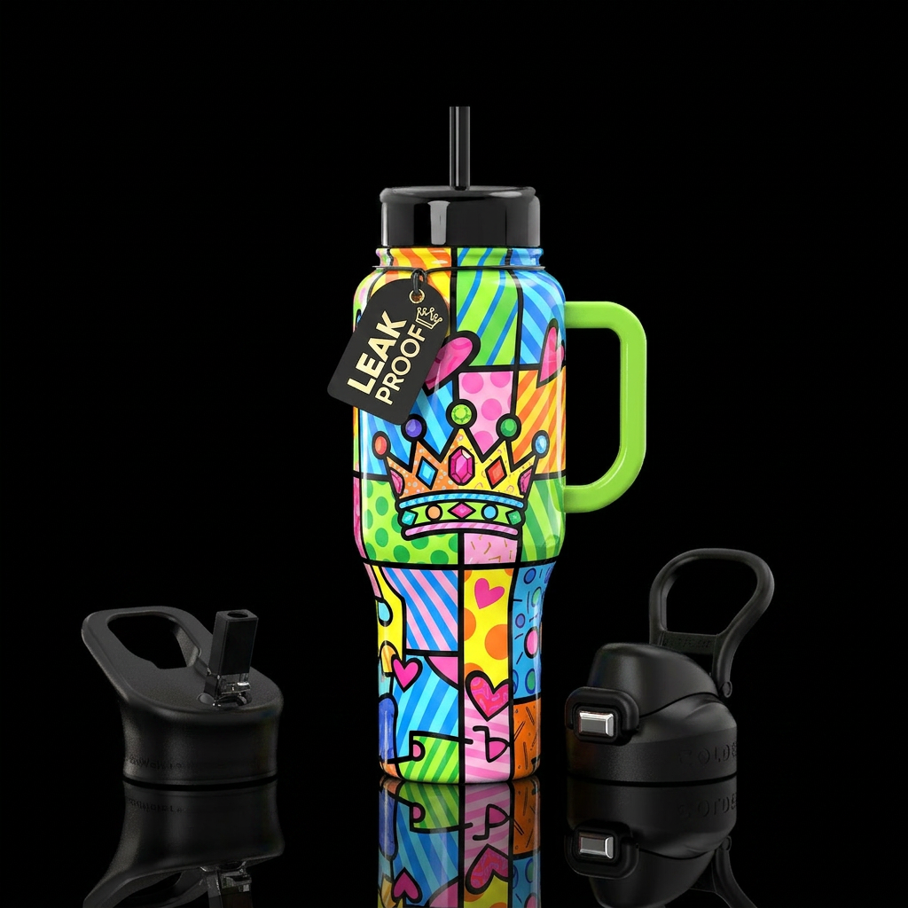 Candy Crown water bottle design