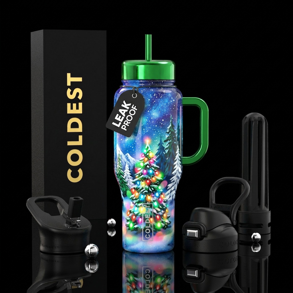 Snow Kissed Sparkle water bottle design