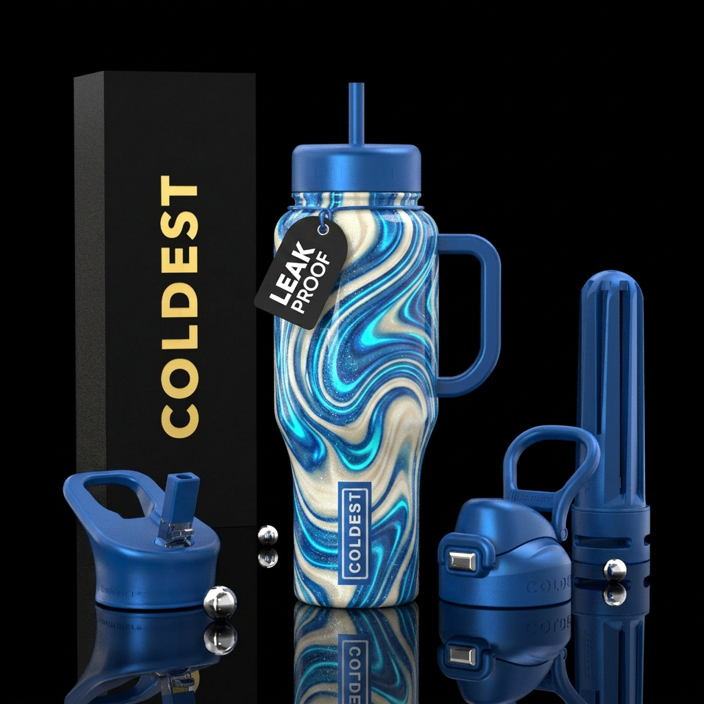 Winter Whirl water bottle design
