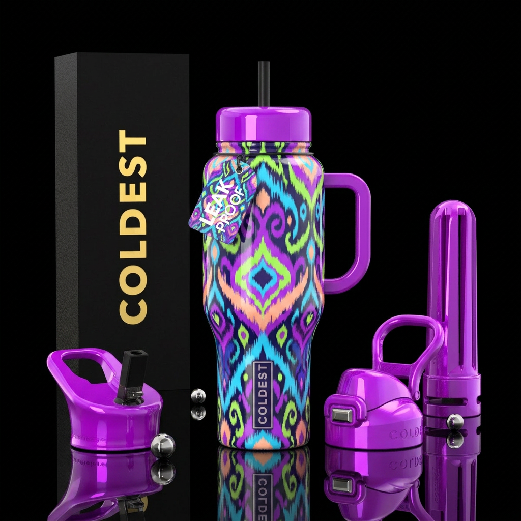 Boho Brights water bottle design