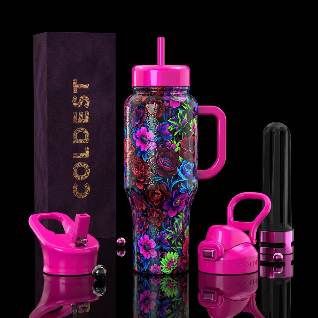 Glowie Garden Glam water bottle design