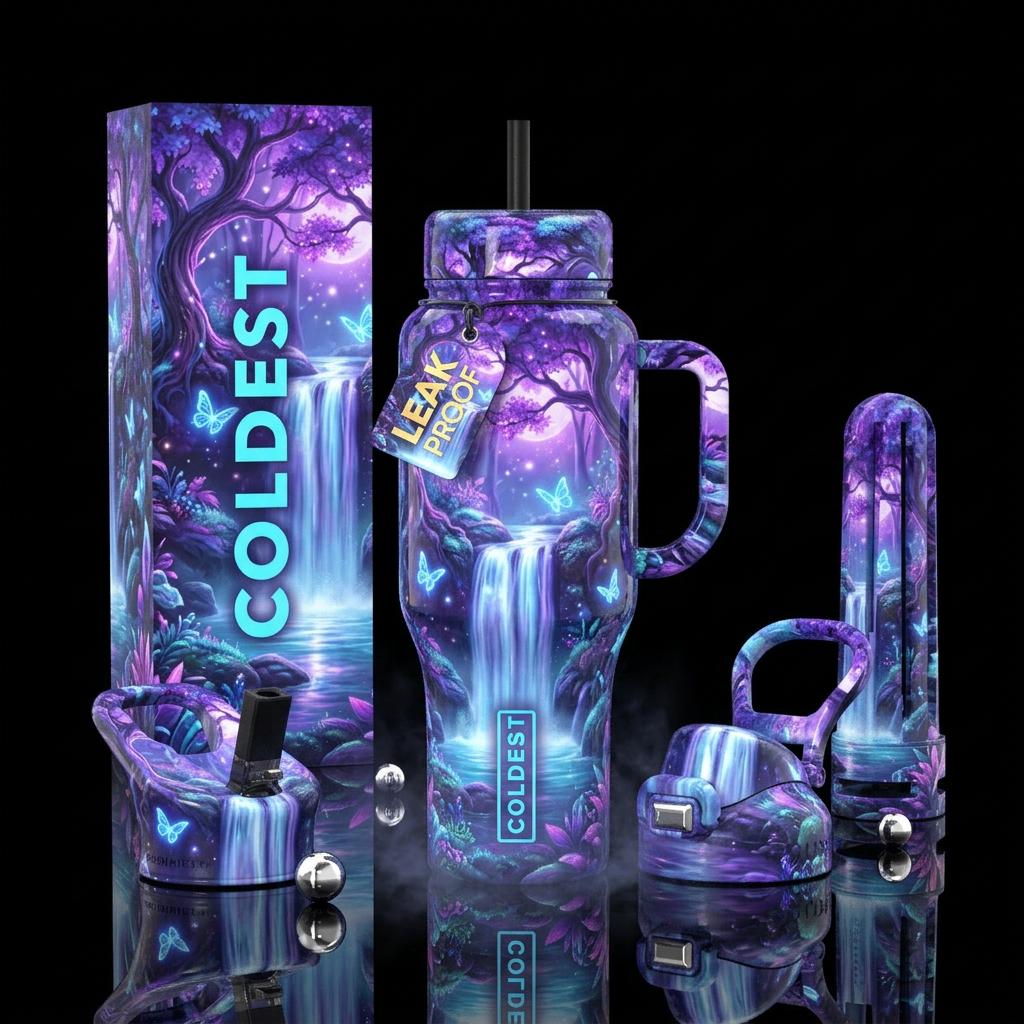 Purple Dreams water bottle design
